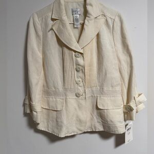 Emma James Cream Women's Blazer NWT size 12 - does not photo well - perfect